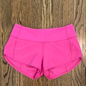 SONIC PINK Lululemon Speed Up Shorts